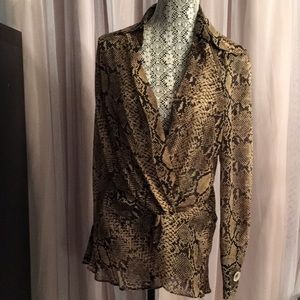 Zara woman Snake Print Blouse